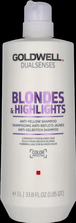 Immagine prodotto Goldwell Dualsenses Blondes & Highlights Anti-Yellow Shampoo szampon do włosów blond (1000 ml, Shampoo liquido)