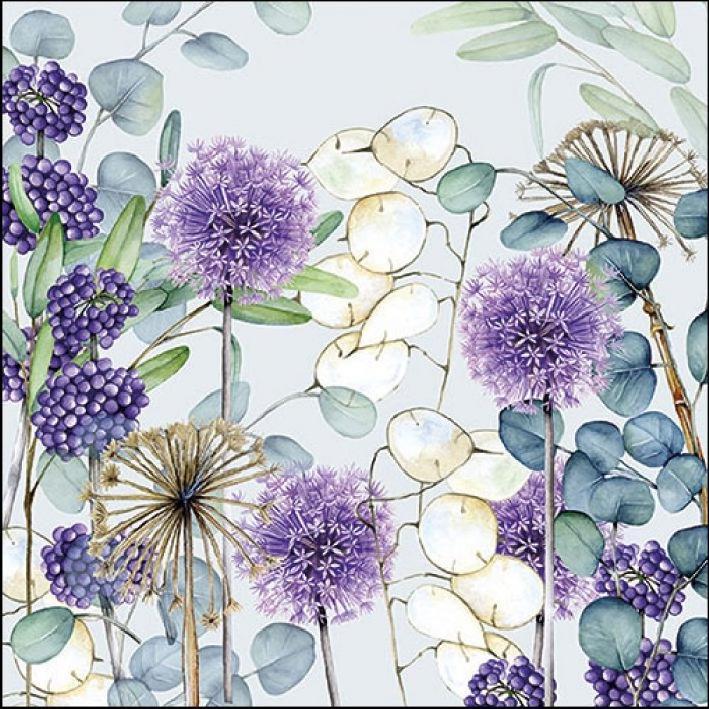 Image du produit Ambiente Serviette de table "Lunaria" 33 x 33 cm paquet de 20 (20 x, 33 x 33 cm)