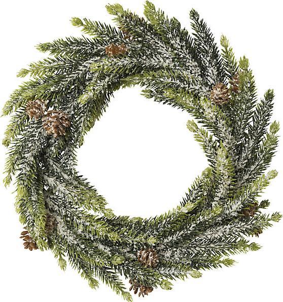 Actual product image kaiserkraft Spruce wreath with artificial snow, pack of 4, outside Ø 250 mm. (25 cm)