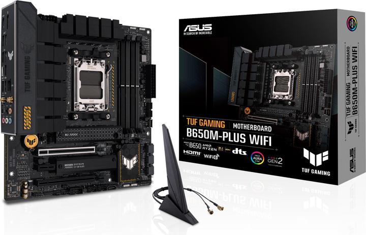 Produktbild ASUS TUF GAMING B650M-PLUS WIFI (AM5, AMD B650M, mATX)