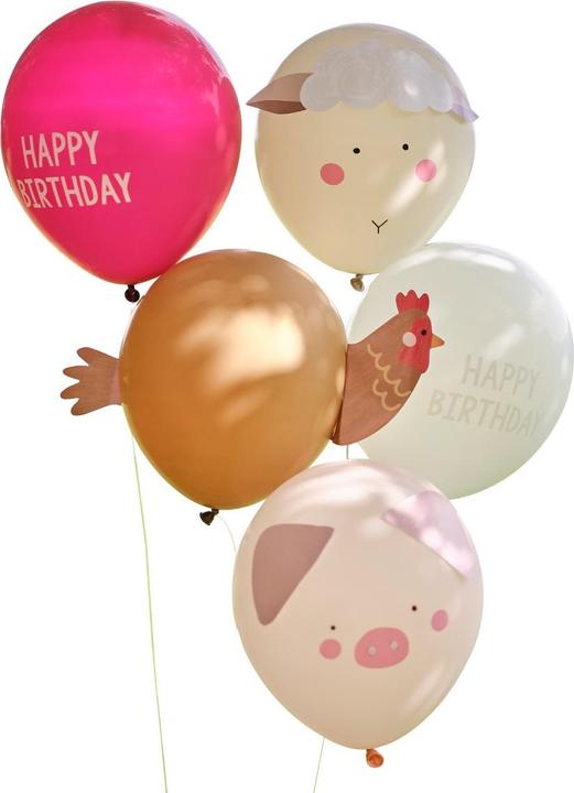 Produktbild Ginger Ray Ballons d'anniversaire "Animaux de la ferme" (5 x)