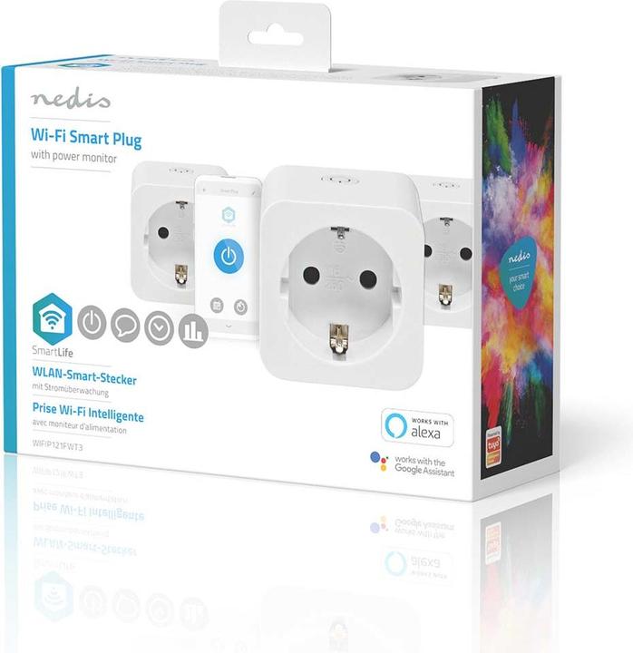 Image du produit Nedis SmartLife Smart Plug | Wi-Fi | Mesureur de puissance | 3680 W | Type F (CEE 7/7) | 0 - 55 °C | An