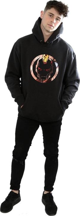 Actual product image Mens Iron Man Montage Symbol Hoodie (3XL)