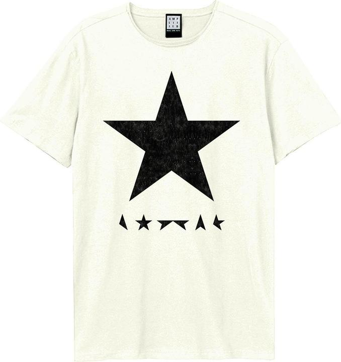 Actual product image Amplified Unisex Adult Black Star David Bowie T-Shirt (XL)