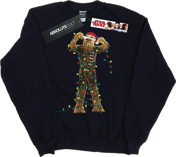 Actual product image Star Wars Boys Chewbacca Christmas Lights Sweatshirt (116)