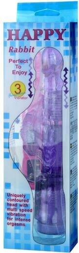 Actual product image Debra Happy Rabbit Rotation & Wave Vibrator Purple