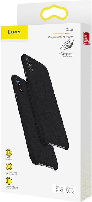 Actual product image Baseus Alcantara Case iPhone Xs Max - Black (Apple iPhone XS Max)
