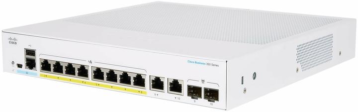 Actual product image Cisco PoE+ Switch CBS350-8FP-2G-EU 10 Port (10 ports)