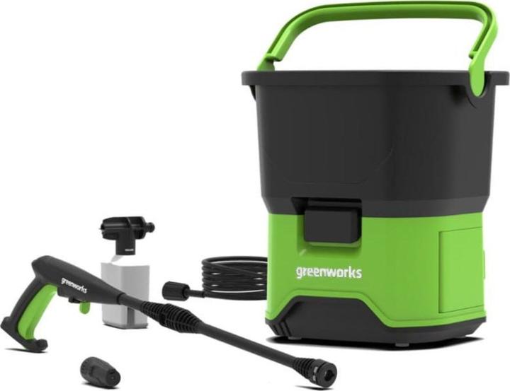 Produktbild Greenworks 5104607, Senkrecht, Akku, 6 m, Hochdruck, 20 l, Schwarz, Grün (Akkubetrieb)