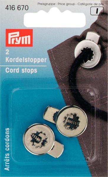 Produktbild Prym Kordelstopper rund, silber Karte 2 Stk.