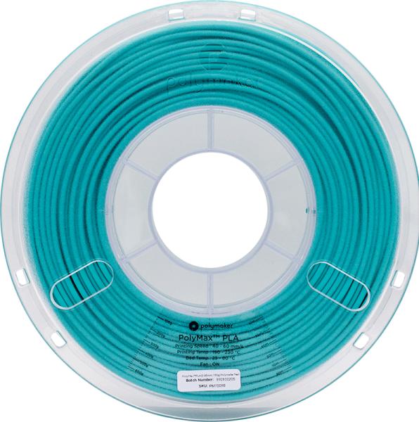 Image du produit Polymaker PolyMax PLA - True Teal - 2.85mm (Bien que le PLA, 2.85 mm, 750 g, Turquoise)
