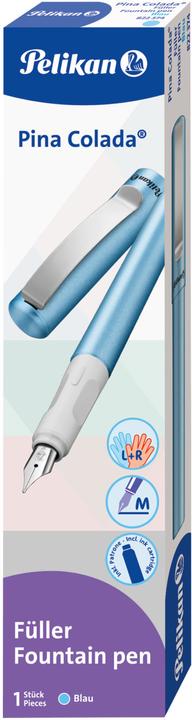 Actual product image Pelikan Fountain pen Pina Colada blue metallic 1+1 TP/FS blue folding box (Blue Metallic, 1 x)