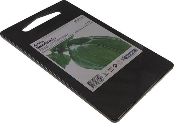 Dalolindén Cutting board Anita 25x15x0.7cm with grip hole black