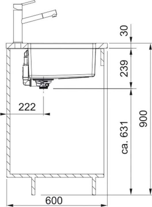 Produktbild Franke Edelstahlspüle Maris MRX 110-45 (Unterbauspüle, 44 cm, 49 cm)