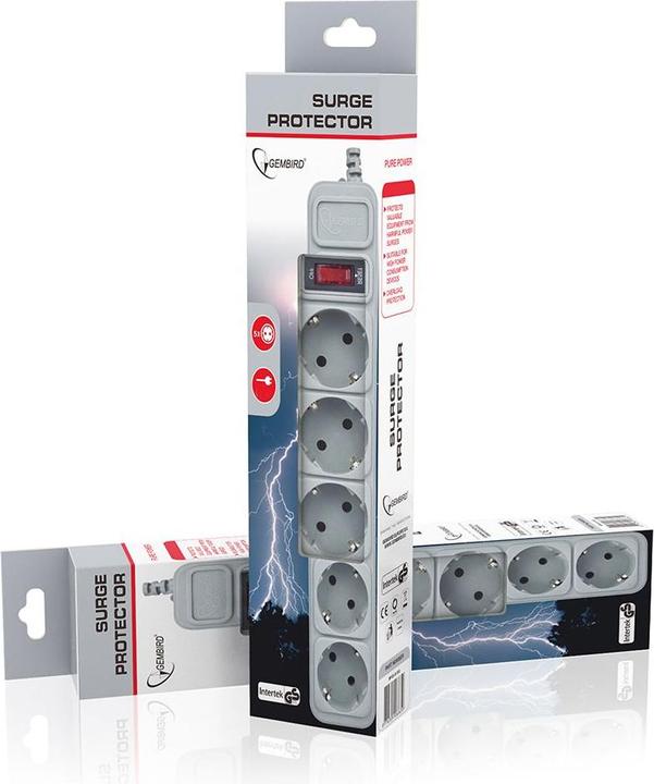 Productafbeelding Gembird SPG3-B-15C vermogensuitbreiding 5 stopcontact(en) (5 x, 4.50 m)