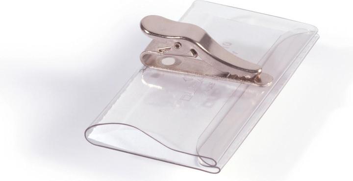 Actual product image Durable Hard foil name tags with crocodile clip