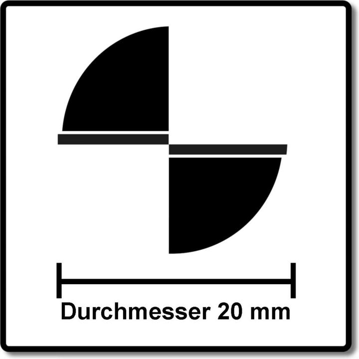 Produktbild Bosch Professional Zubehör Nutfräser, 8 mm, D1 20 mm, L 24,6 mm, G 56 mm. Für Handfräsen