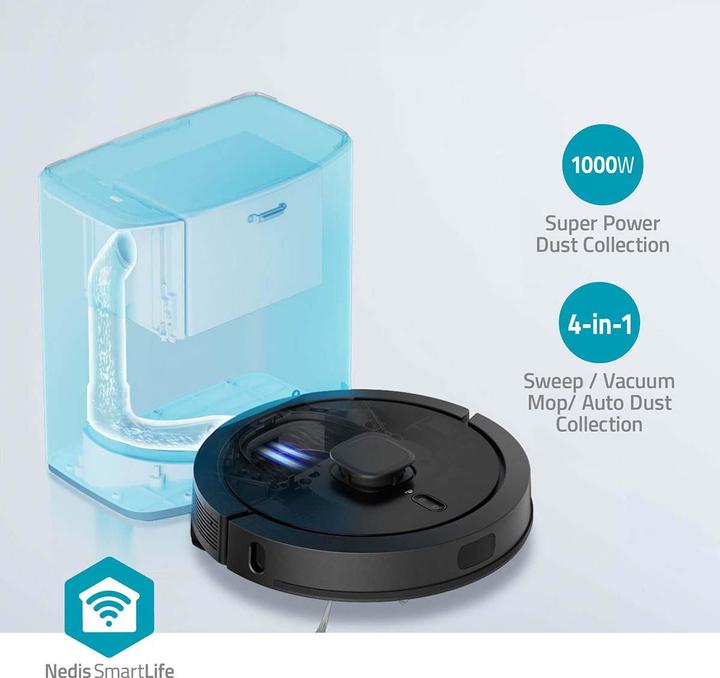 Actual product image Nedis SmartLife Robot Vacuum Cleaner Laser navigation | Wi-Fi | Collection container capacity: 0.6 l | Au (Vacuum mopping robot)