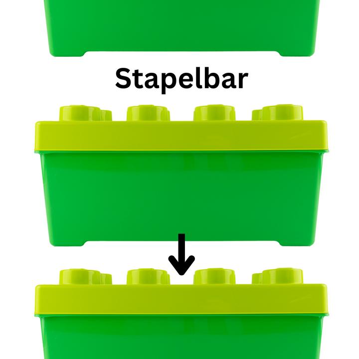 Actual product image LEGO Aufbewahrungsbox Gruen Mittelgross mit Deckel Stapelbar - NEU! Menge 1x