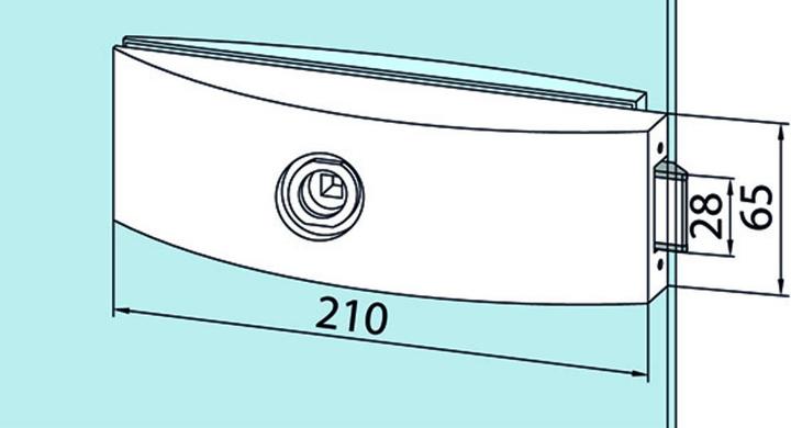 Actual product image Dormakaba Glass door lock Studio ARCOS