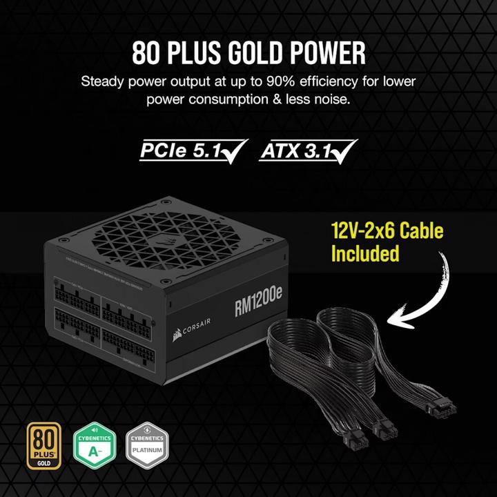 Produktbild Corsair PSU RMe 1200W 80+Gold FM ATX3.1 2025 (1200 W)