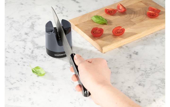 Produktbild Gourmetmaxx Messerschärfer 6.4 cm, Anthrazit/Schwarz, Detailfarbe