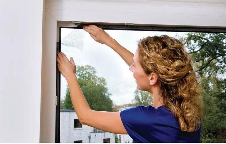 Actual product image tesa 3x STANDARD insect screen for windows, with Velcro tape, without drilling (110 x 130 cm)