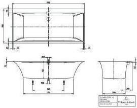 Immagine prodotto Villeroy & Boch V&B Sistema Whirlpool SQUARO EDGE 12 m BW angolo R 1900x900 Tech. Pos 1 noi (240 l, 190 cm, 90 cm)