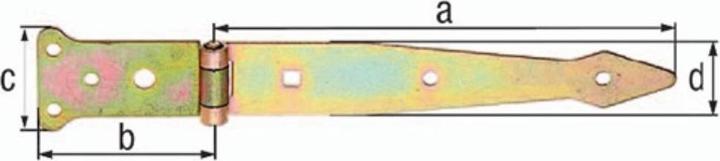 Actual product image Alberts Throwing clamp type 62 light 200 x 35 mm galvanised, thick-film passivated (10 pcs.)
