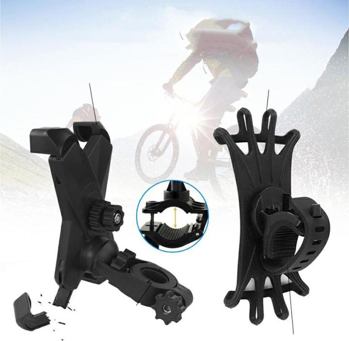 Produktbild Deltalabs Universal Fahrrad Velo Silikon Halterung 360° Drehbar Handy / Smartphone (4"- 6")
