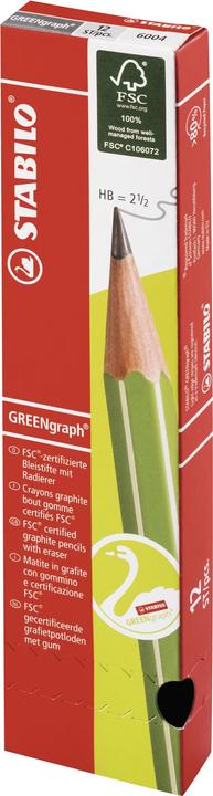 Immagine prodotto STABILO Matita GREENgraph con gomma HB (2.20 mm, HB, 1 x)
