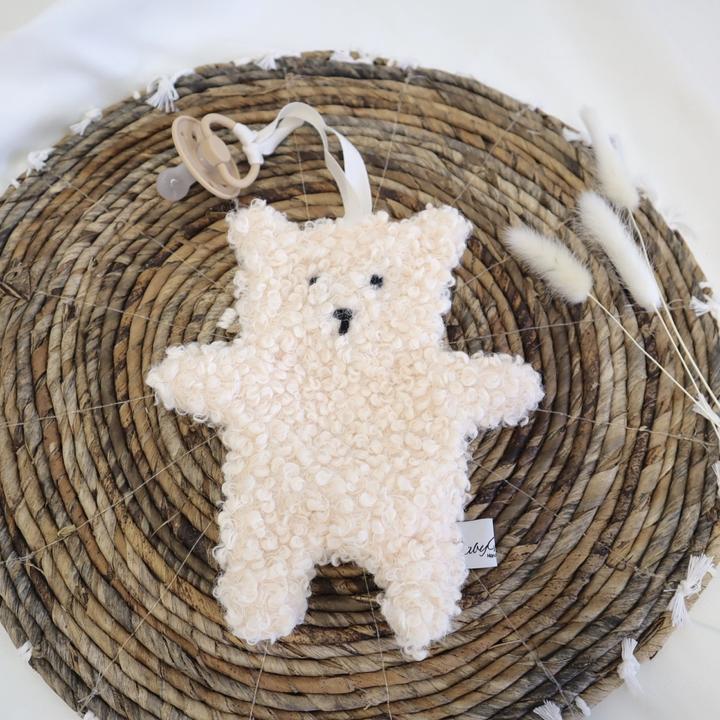 Actual product image Baby-Nest Teddy Cream Pacifier Cloth