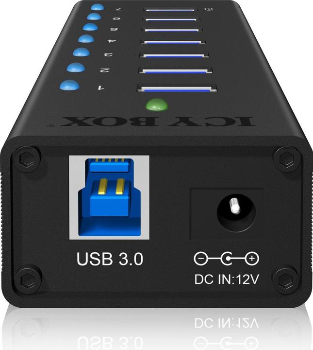 Actual product image Icy Box Ib-Ac618 (USB-B, 7 Ports)
