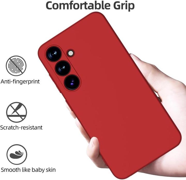 Immagine prodotto X-Level Samsung Galaxy S25 Edge - Thin Backcase, Silikon Hülle in Rot (Samsung Galaxy S25 Edge)