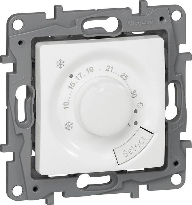 Actual product image Legrand 664787 Thermostat 7-30°C normally open contact 8A