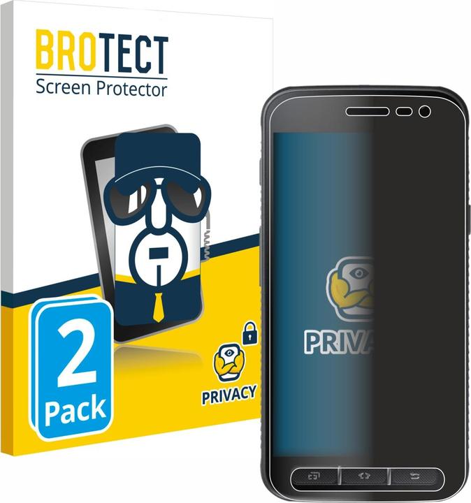 Productafbeelding BROTECT Anti-spionnetje privacyfolie Beschermfolie tegen blauw licht (2 Stuk, Samsung Galaxy Xcover 4)