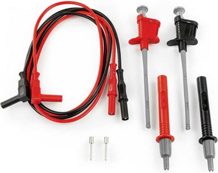 Image du produit HT Instruments Jeu de câbles de mesure (2 en, 2 pointes de mesure, pinces crocodile)