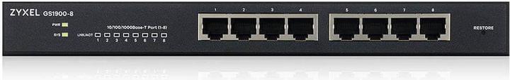 Productafbeelding Zyxel Switch 8x GbE GS1900-8 slimme schakelaar, desktop, ventilatorloos (8 Havens)