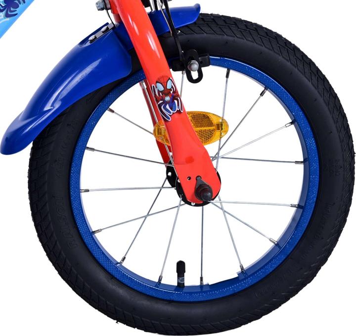 Produktbild Spiderman Spider-Man 14 Zoll Kinderfahrrad Blau - Sicherheit, Komfort und langanhaltende Freude!