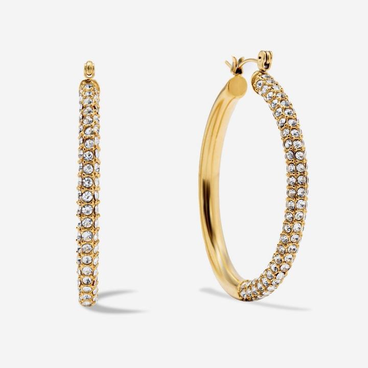 Image du produit Sensora Jewelry Boucles d'oreilles Glitter Hoops (Acier inoxydable)