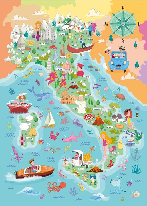 Actual product image Ravensburger Mappa dell'Italia (125 pieces)