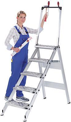 Image du produit kaiserkraft Escalier pliable en aluminium (Escabeau, 36 cm)
