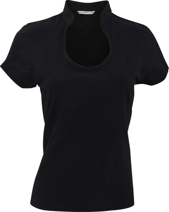 Kustom Kit TShirt Oberteil mit SchlüssellochAusschnitt Kurzarm