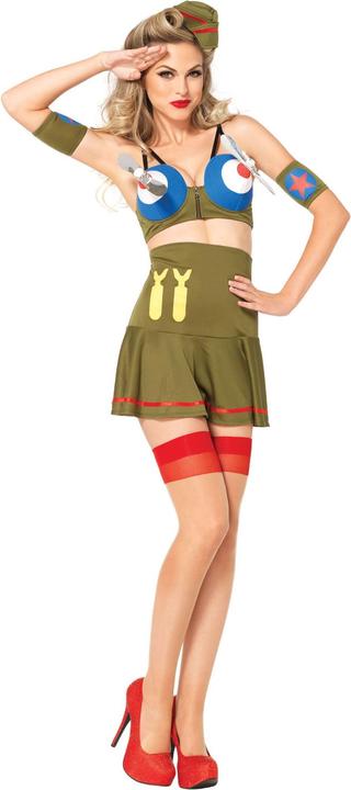 Produktbild Leg Avenue Bomber Girl Kostüm - Pin-up Kostüm für Fasching (L)