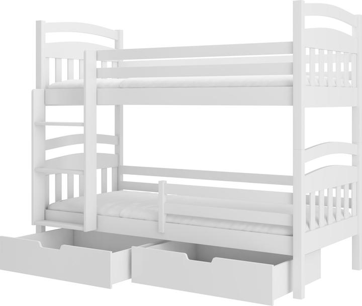 Produktbild ADRK Furniture Doppelstockbett mit ADA 180x80 Matratzen (180 x 80 cm)