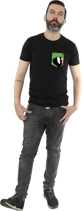 Produktbild Looney Tunes Marvin The Martian Face Faux Pocket TShirt (XL)