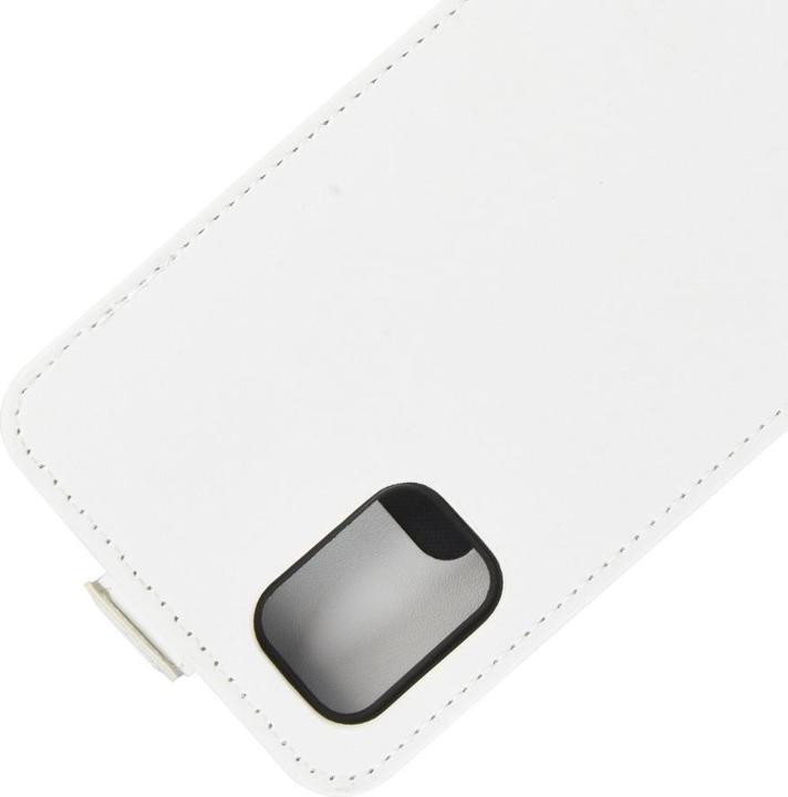 Produktbild Cover-Discount Galaxy A71 - Klassisches Leder Flip Case vertikal weiss (Samsung Galaxy A71)