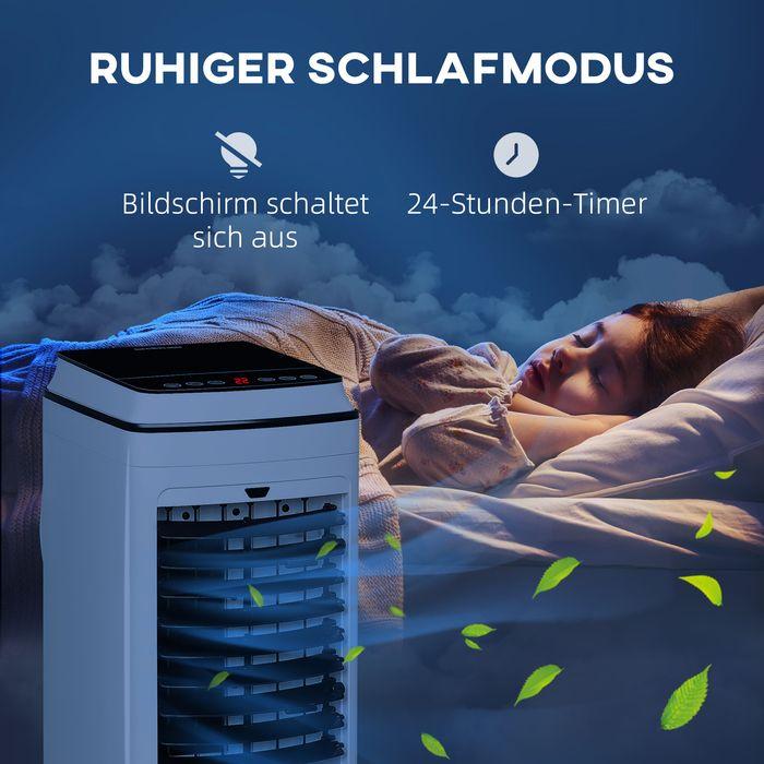 Image du produit Swisshandel24 3 in 1 Mobile Klimaanlage mit Luftbefeuchtung Wasserkühlung 4L für 20  Weiss (20 m²)