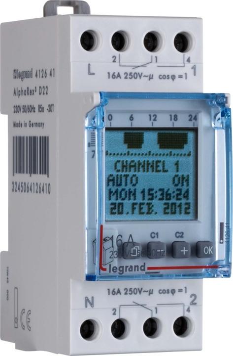 Actual product image Legrand LEG 412658 AlphaRex D22 astro 120V AC Astro time switch, 2K