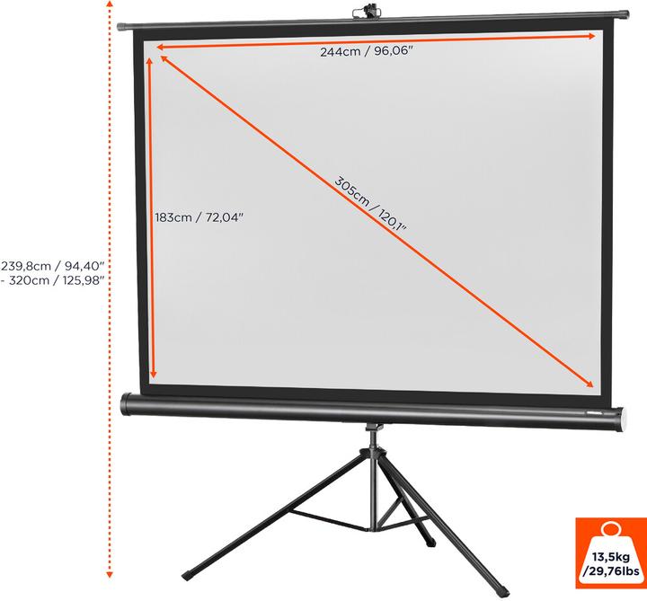 Produktbild Celexon Eco Stativ, Leinwand, 4:3 (120", 4:3)